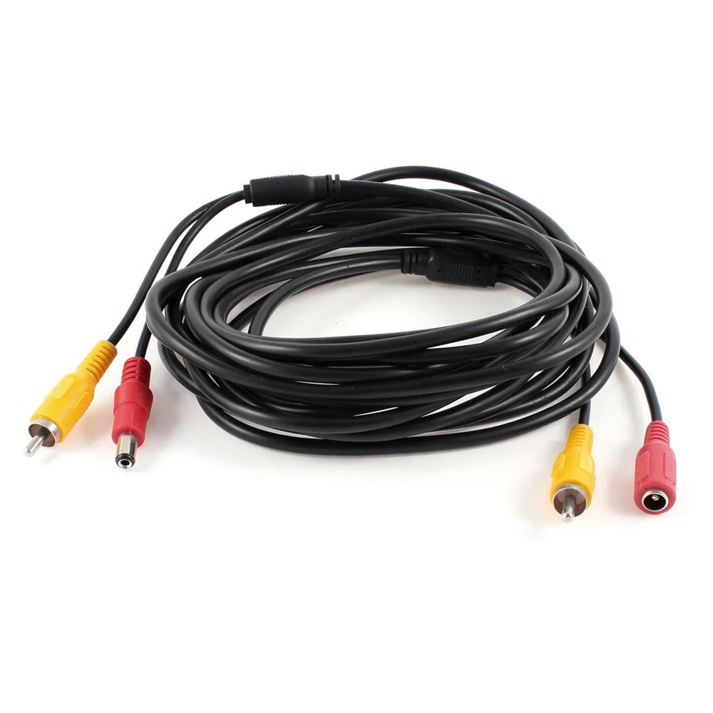 

NEWCE 5M/10M/20M RCA Video AV DC Power Cable for TV CCTV Car Truck Rearview Camera Kit