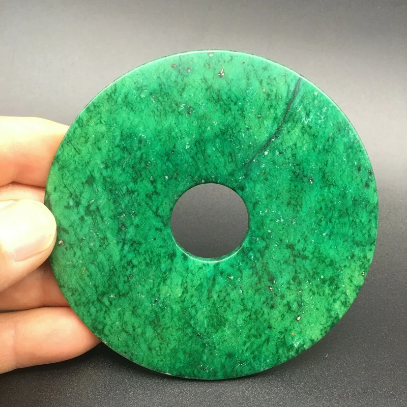 

Китай, нефрит, благородная коллекция, зеленый нефрит, ручная работа, Choi, Bi, диск, C247