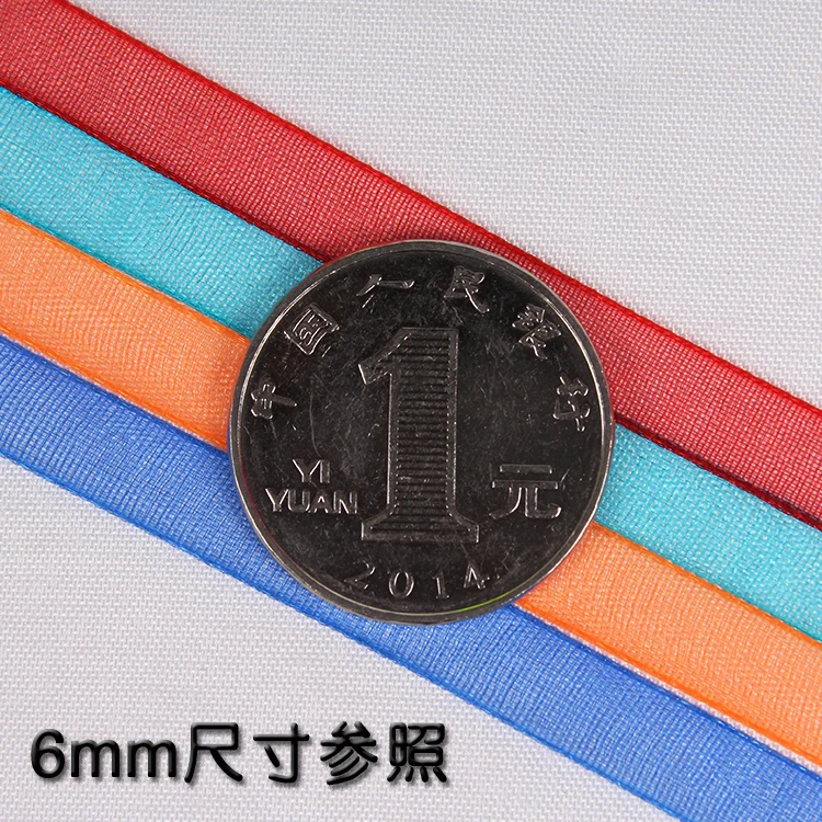 Новинка 1/4 ''(6 мм) Шелковая атласная лента из органзы для шитья свадебной