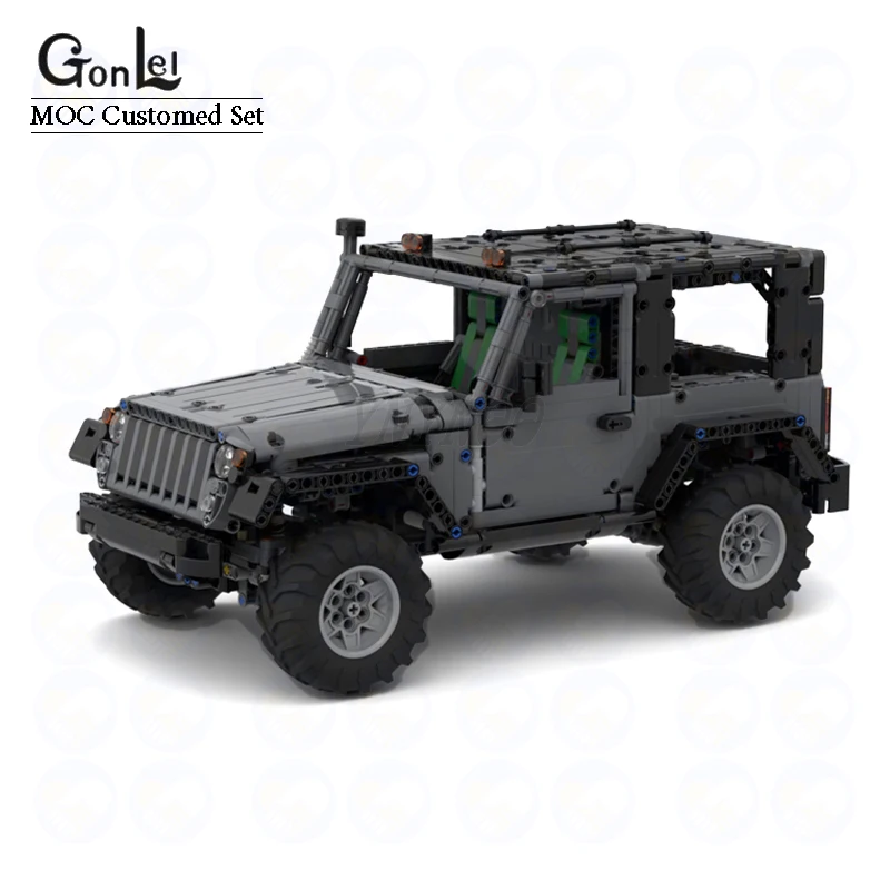 

Customed MOC 1837PCS RC Jeeps Wrangler Adventure Off-road 42129 Alternate Building 4x4 Zetros Trial Truck Car Bricks Model Toys