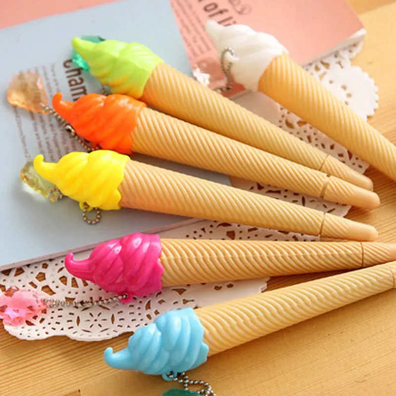 

30Pcs Children's Day Gifts 0.5mm Gel Pen Ice Cream Pens Cartoon Writing Kawaii School Supplies
