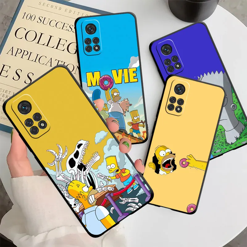 

Happy Simpson Family Case For Xiaomi Mi 12 12T 11 12S 11X 10 11T 10T 9T Pro 10S 11 Ultra Note 10 Lite A2 funda Celular Cover