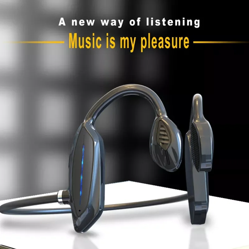 

Bluetooth 5.0 Bone Conduction Headphones Stereo Wireless Ear-hook Fitness Sports Running Headphones with Mic Waterproof Headset