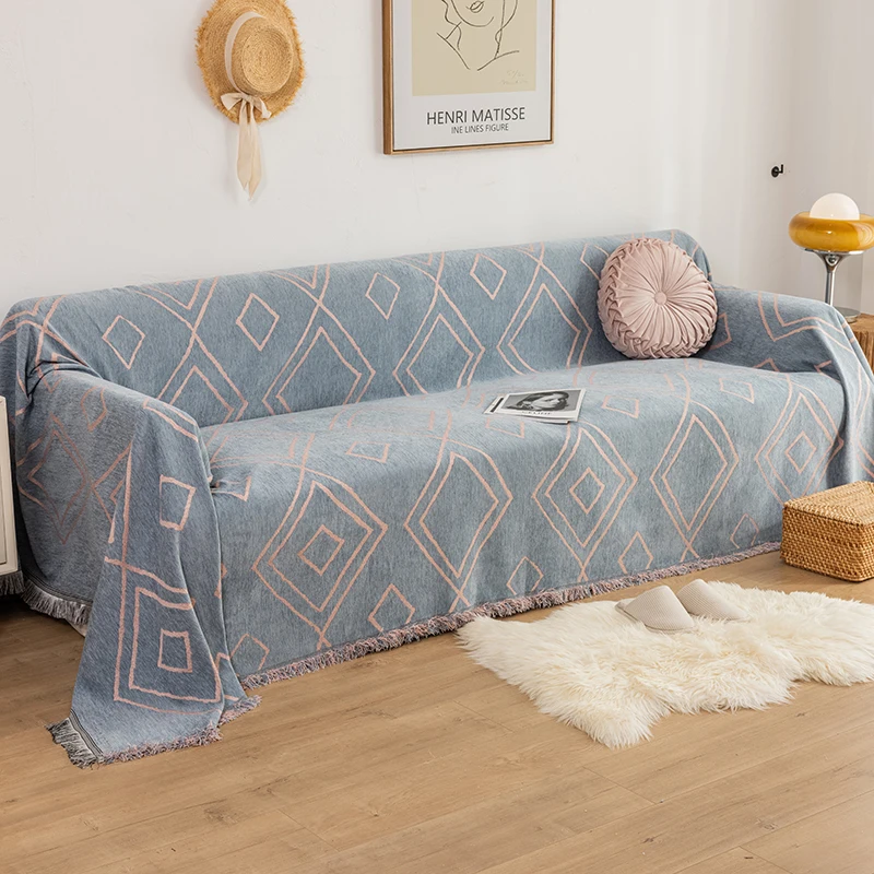 

Sofa Towel Throw Blanket Chenille Lingge Series Thick Sofa Covers Blanket Towel Slipcovers Protect Cover Home Decor High Quality