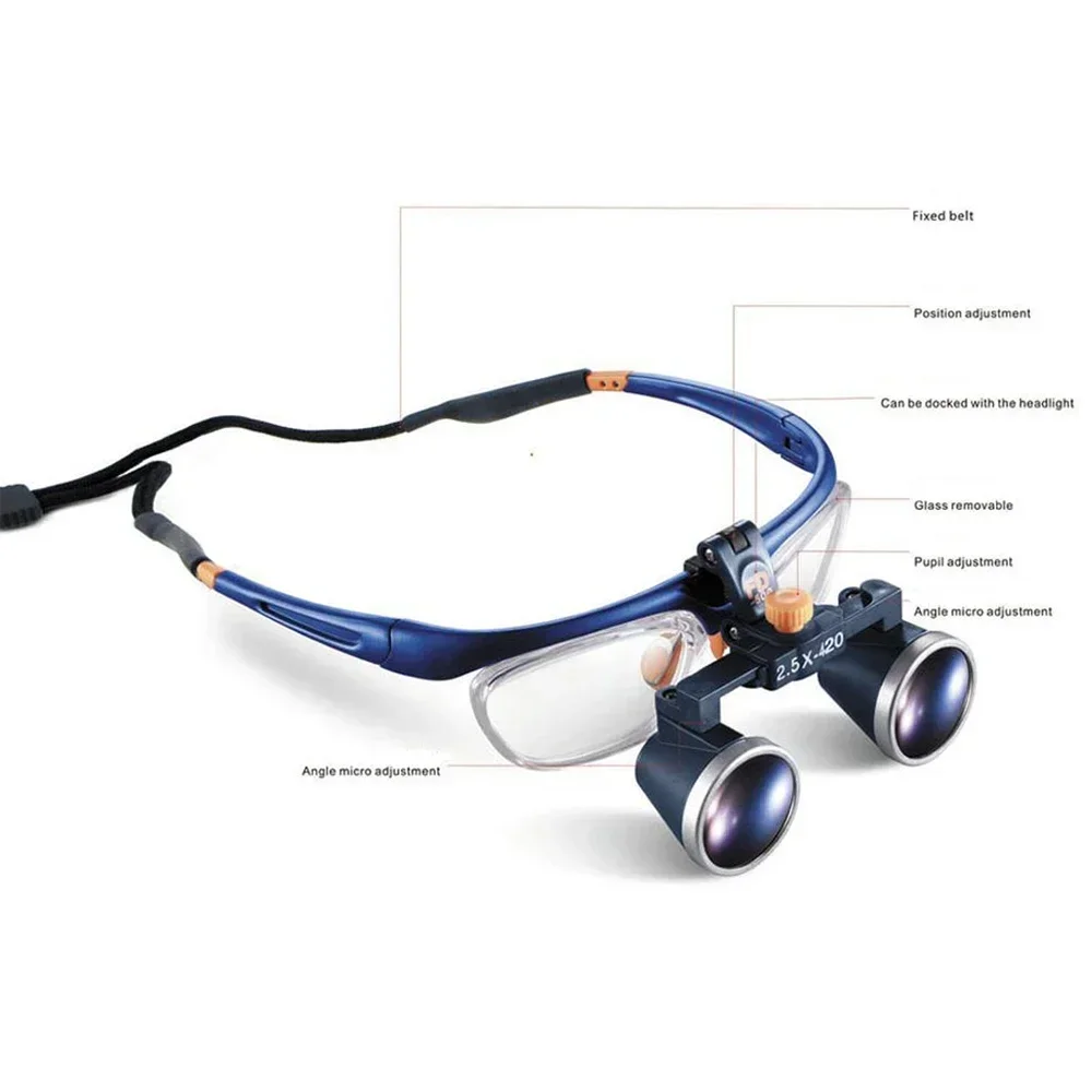 Allgemeine Chirurgie Lupe mit Augen lupen 2 5x/3 5x Scheinwerfer drahtlose hoc hinten sive LED wiederauf ladbare Batterie