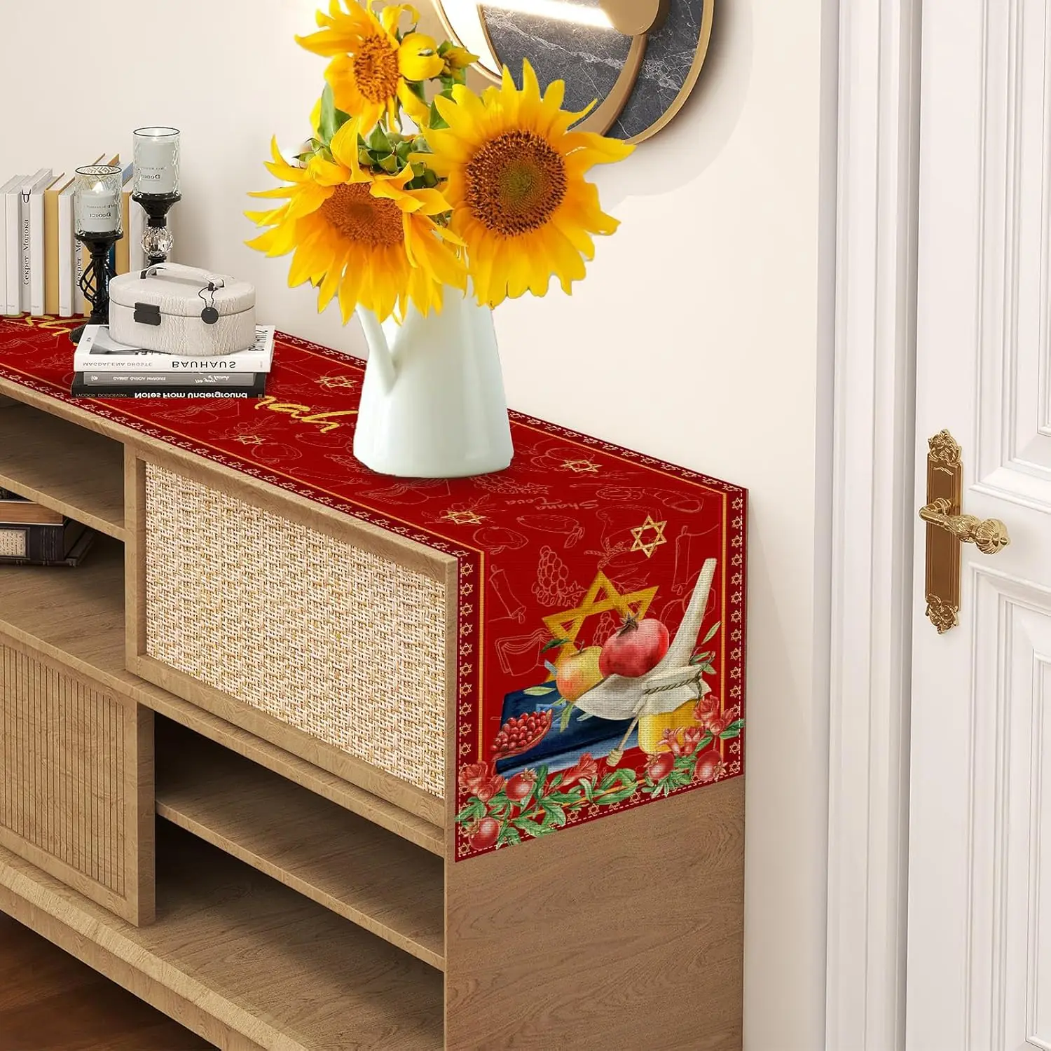 Еврейский Рош Хашань льняные дорожки для стола декор кофейной вечеринки