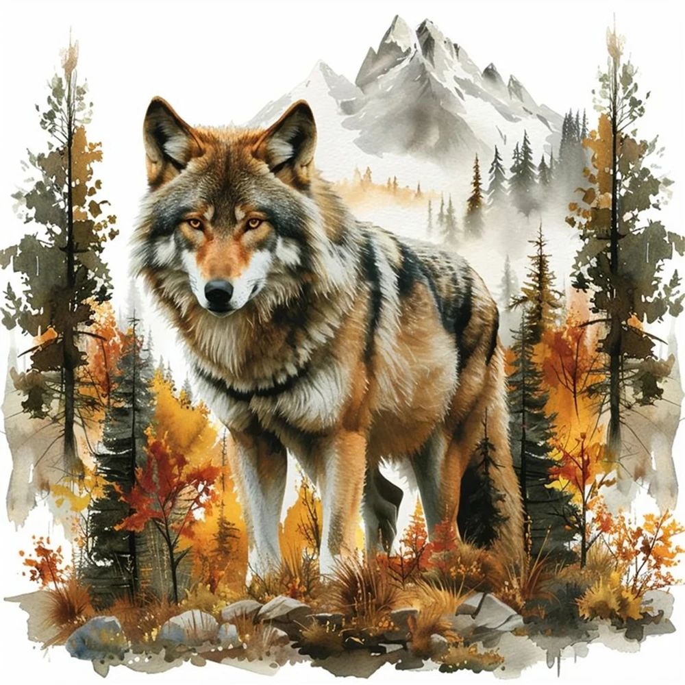 

1 шт. акварель волк украшение комнаты гостиная спальня украшения туалетные наклейки наклейки на стену