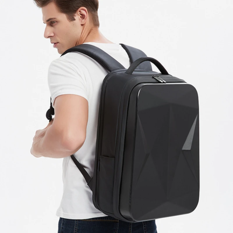 

2022 New Hard Shell Men Business Backpack USB Charging 15.6 Inch Laptop Backpack Student Schoolbag Waterproof Travel Bag Male