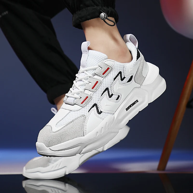 SALUDAS Male Shoes Men Sneakers Women Sports Shoes Couple Shoes Ins Fashion Casual Shoes Breathable Mesh Athletic Running Shoes