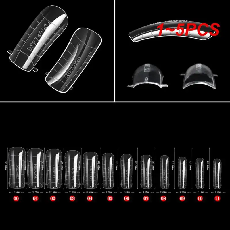 

1~5PCS Forma Nail French Silicone Sticker for Dual Forms System Full Cover False Nails Quick Building Mold Tips Extend