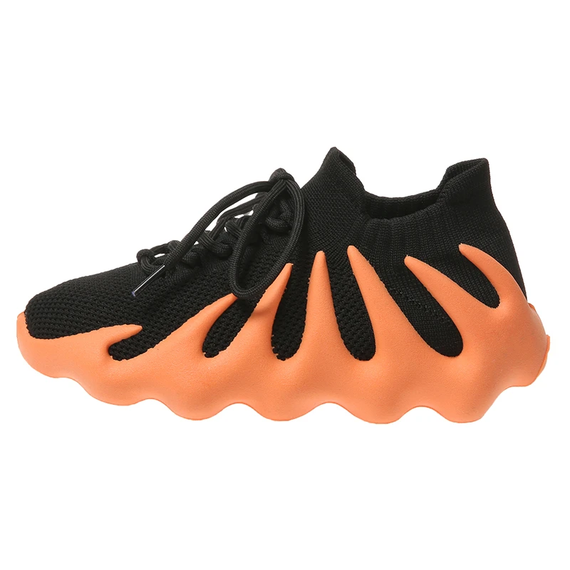 

New solid color mesh sneakers women's front lace octopus flame sports wind socks shoes women's casual shoes women