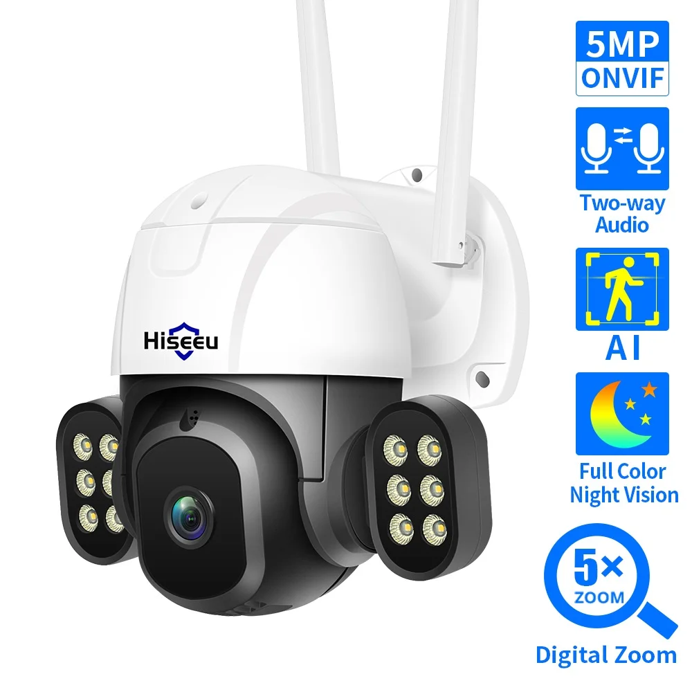 

Hiseeu 1080P 5MP Wifi IP Camera Wifi Wireless Outdoor Night Vision Video Home Security Camera Video CCTV Surveillance Cameras