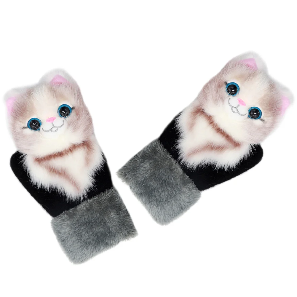 

1 Pair of Cat Gloves Comfortable Winter Gloves Wear-resistant Warm Gloves