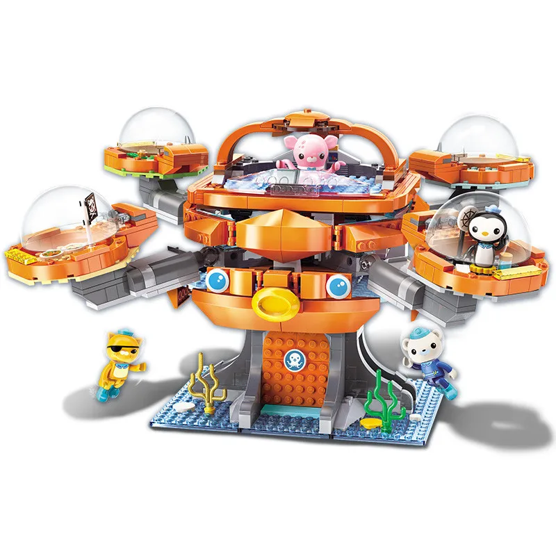 

3708 698pcs Octonauts Octopus Octopod Playset & Barnacles Enlighten Model Building Kits Blocks Bricks Toys For Children