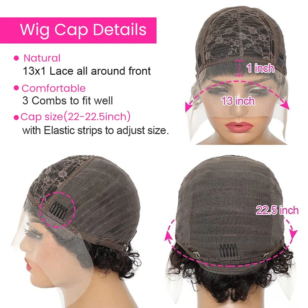 Парик фея из человеческих волос короткий вьющийся боб парик коричневый бордовый