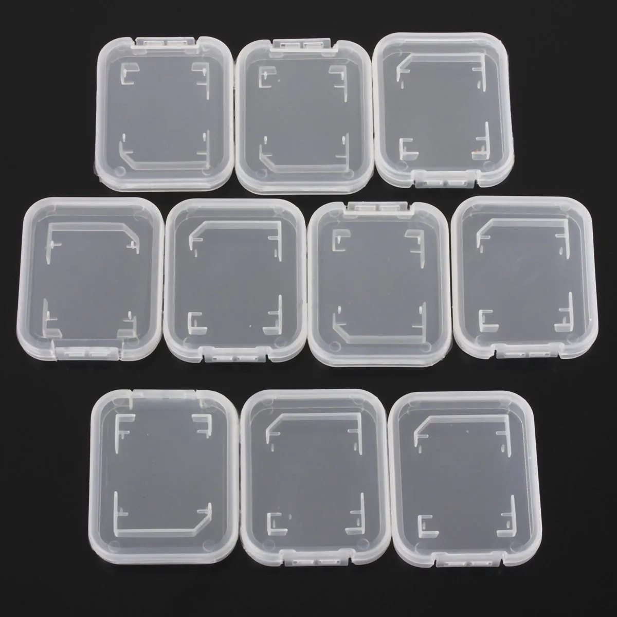 

2000pcs/lot Transparent Clear Plastic Standard SD SDHC Memory Card Case Holder Box Storage Carry Storage Box for SD Card