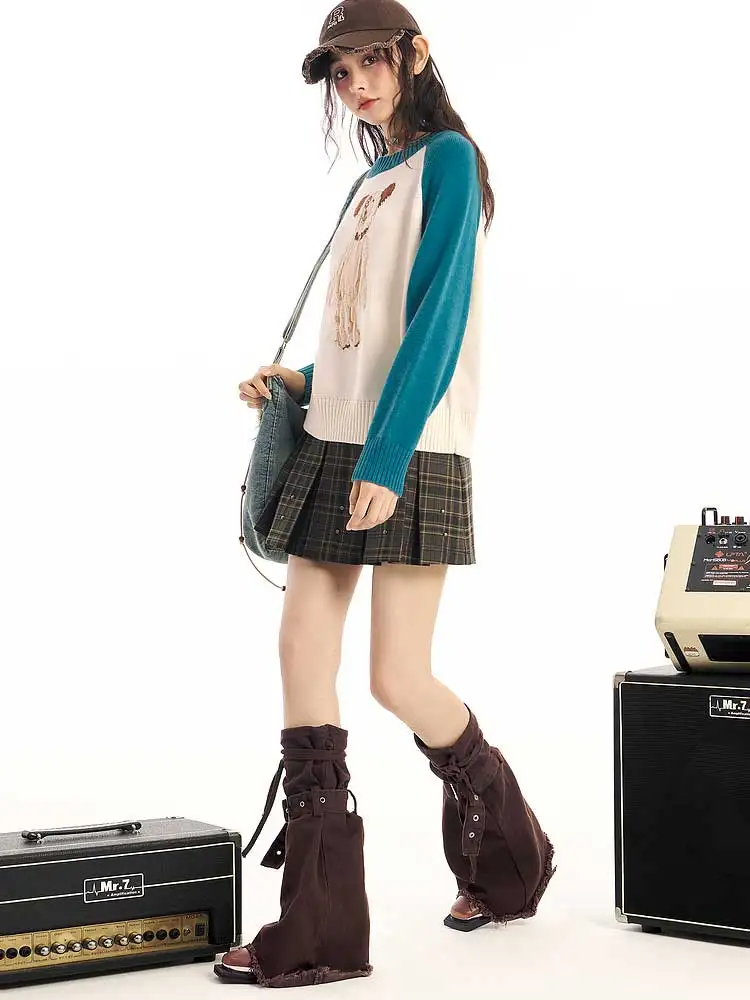 REDDACHiC сетка коричневые джинсовые гетры Женские однотонные самозавязывающиеся