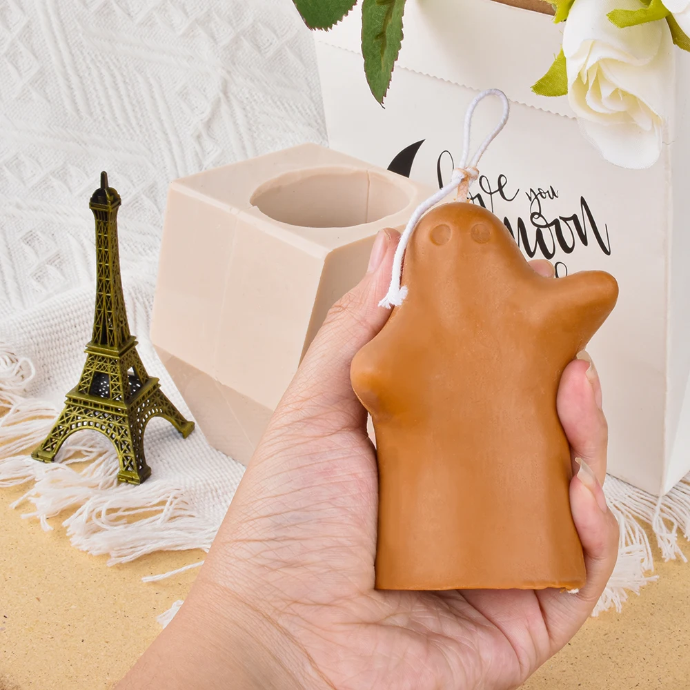 

Симпатичная форма в виде призрака для свечи, 3D обнимающая кукла, форма для свечи, сделай сам, ручная резьба, искусство, искусство, ароматное м...
