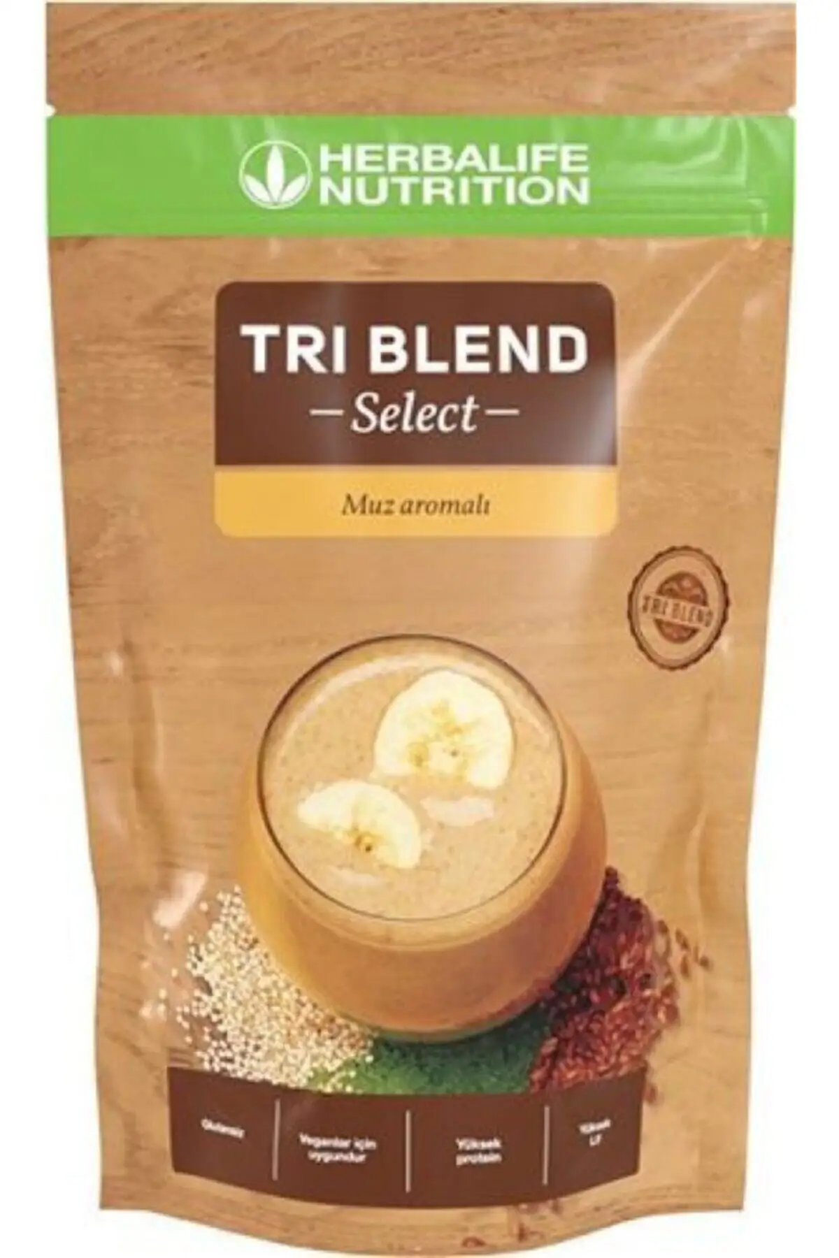 

Herbalife TRI BLEND SELECT High Protein, питательный порошок с банановым вкусом, льняной протеин, питательная смесь