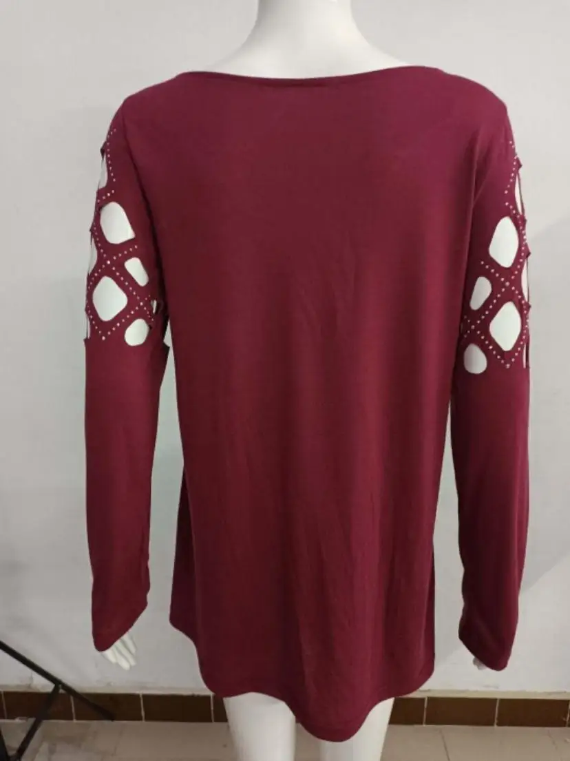 Футболка женская оверсайз с длинным рукавом свободного покроя