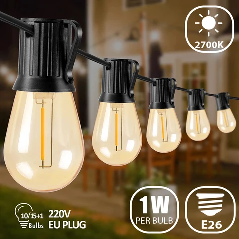 Ретро светодиодная гирлянда S14 220В