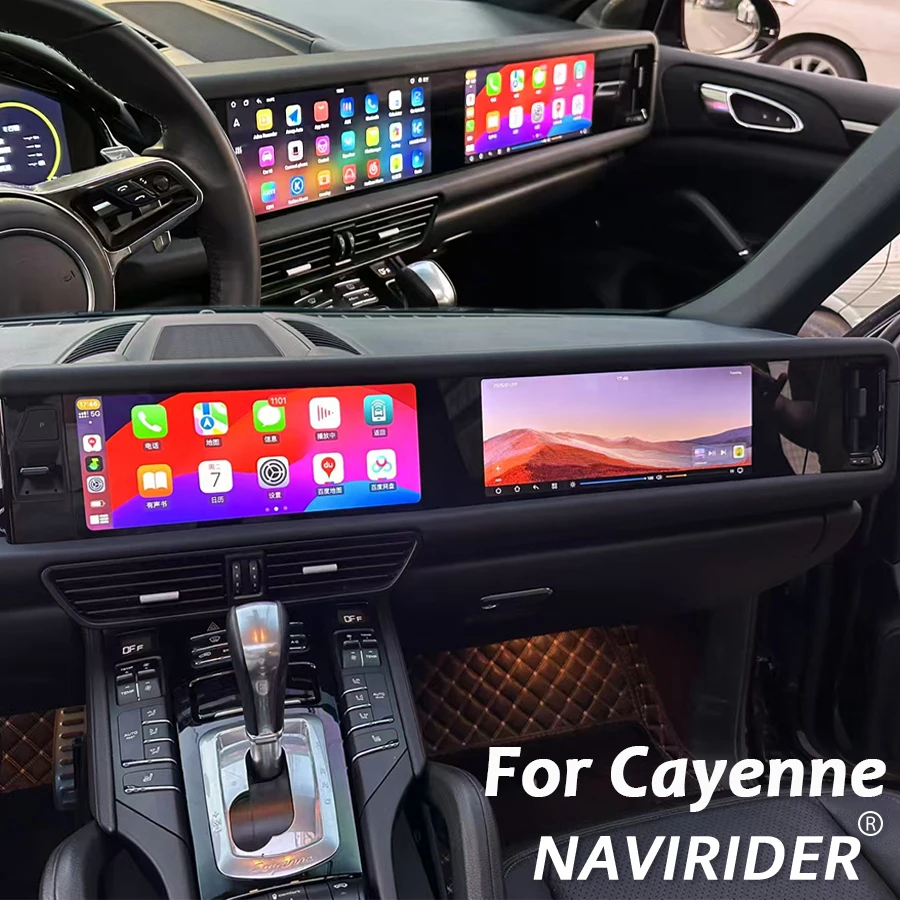 

Для Porsche Cayenne 2010-2017 автомобильный GPS-навигатор Android 13 двойной экран автоматический головной убор монитор Carplay мультимедийный плеер стерео