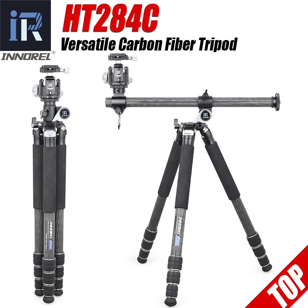 Горизонтальный штатив INNOREL HT284C из углеродного волокна, максимальная высота 182 см, с центральной стойкой, подставка из углеродного волокна для цифровой зеркальной видеокамеры