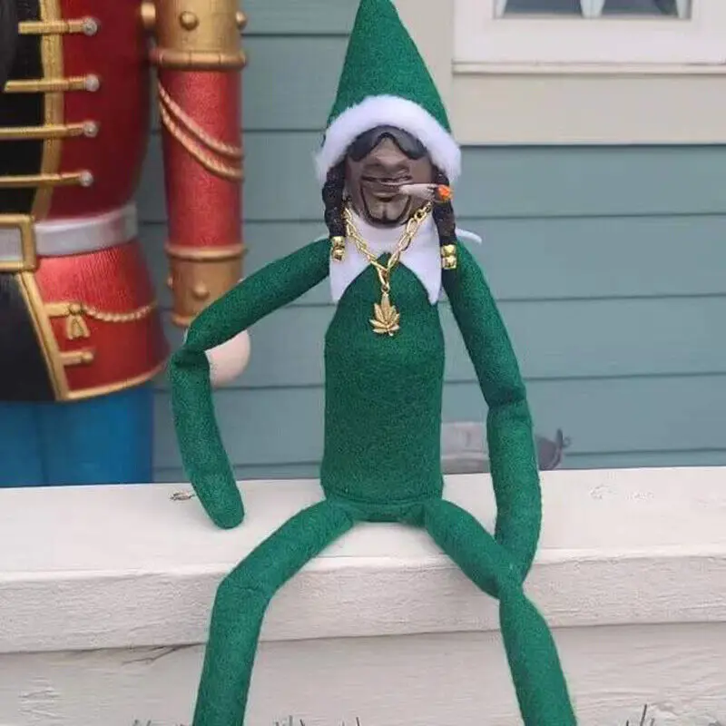 

Snoop On The Stoop Christmas Elf Spy On A Bent Wearing Sunglasses Elf Doll Decor