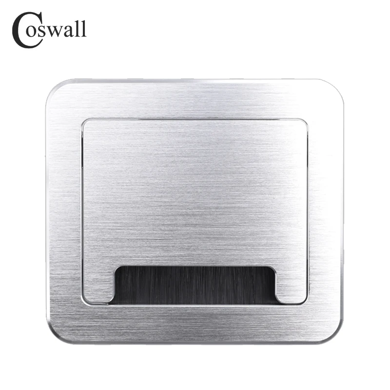 

Черная/Серебристая матовая утолщенная дуговая угловая щетка из алюминиевого сплава, мягкая открытая крышка, буфер для рабочего стола, отверстие для провода, выход кабеля, Пыленепроницаемая щетка