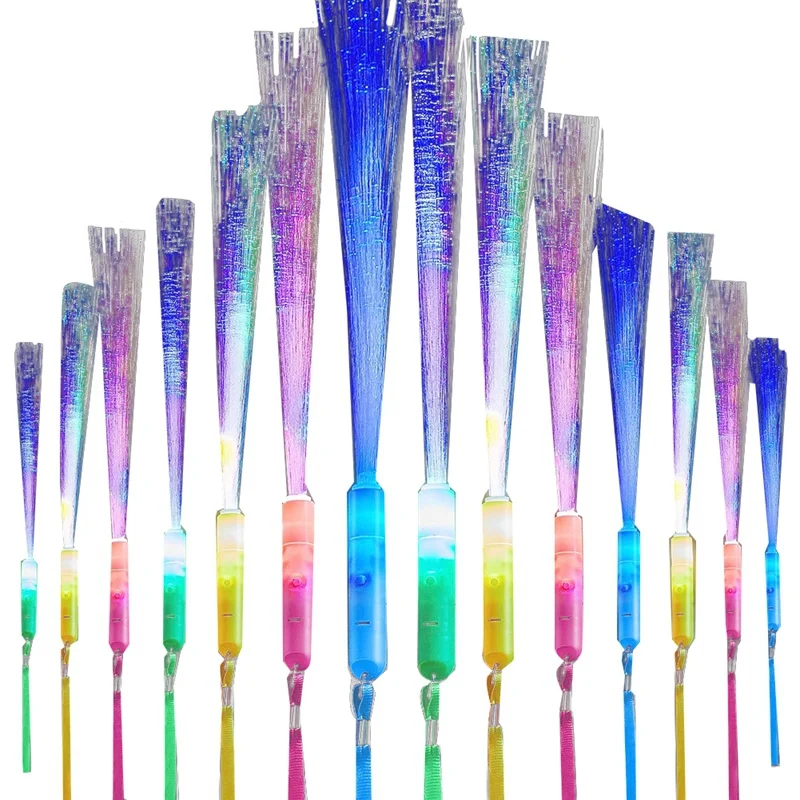

24 Piece LED Light Wand Fiber Optic Wands Flashing Sticks For Party Wedding Halloween Christmas
