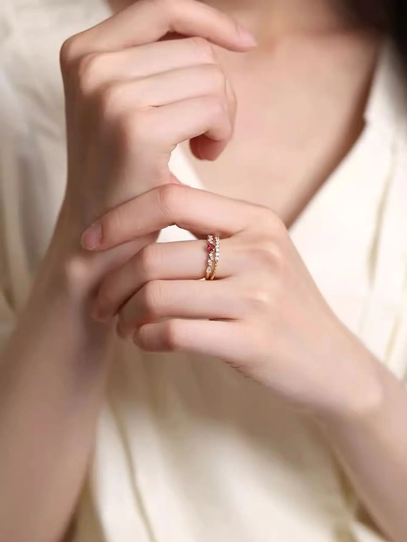 Темно-красная пряжа из серебра 925 пробы. Алмазный голубь Кровь Рубин кольцо с