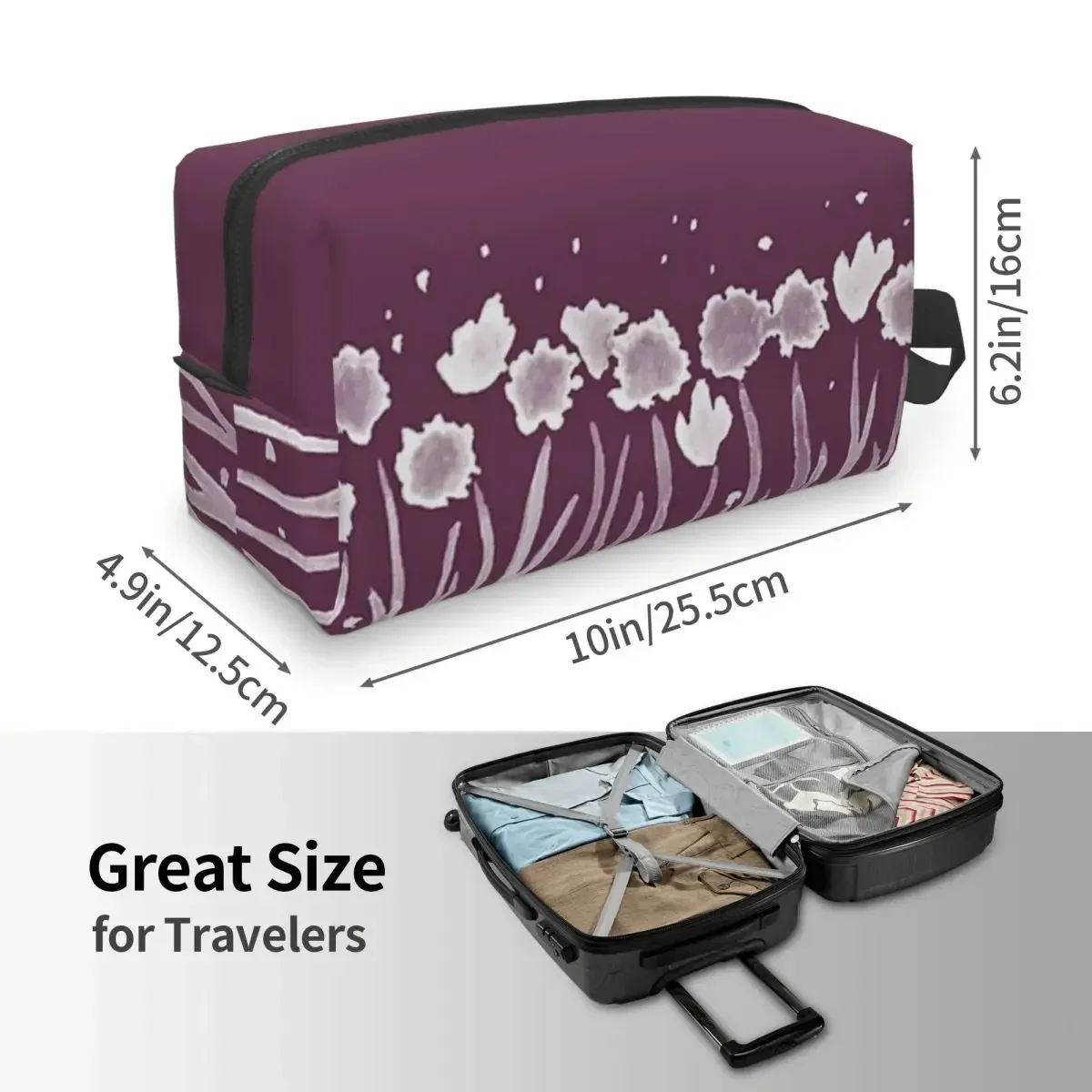 Косметичка для путешествий alliсветящаяся с акварелью и нарцидами органайзер