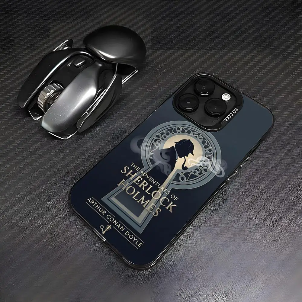 Фото Чехол для телефона 221B S-Sherlock-Holmeses для iPhone 17 Air, 16, 15, 14 Plus, 13, 12, 11 Pro, 7, 8, XS Max, XR, серебристый, черный, с бампером №5