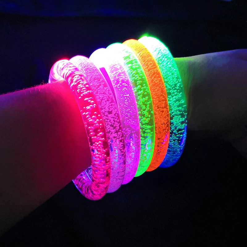 

10Pcs LED Bracelets Luminous Glow Bangle Glow In The Dark Party for Kids Adults Toys Wedding Supplies Ramadan Decoration 2023