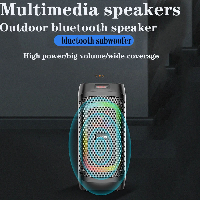 

Портативная Bluetooth-Колонка TWS, беспроводной сабвуфер с дистанционным управлением, 60 Вт, световая Колонка для создания атмосферы, праздвечерние чная аудиосистема для дома