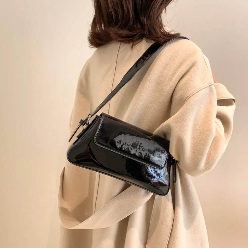 Модная Мини-сумка На Плечо Y2K Стиль Металлический Блеск Искусственная Кожа С