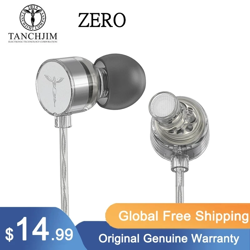 

TANCHJIM ZERO Earphone In-Ear HiFi Dynamic Driver Earphone Sports Gaming Earplugs 3.5mm Type-c Plug with Microphone