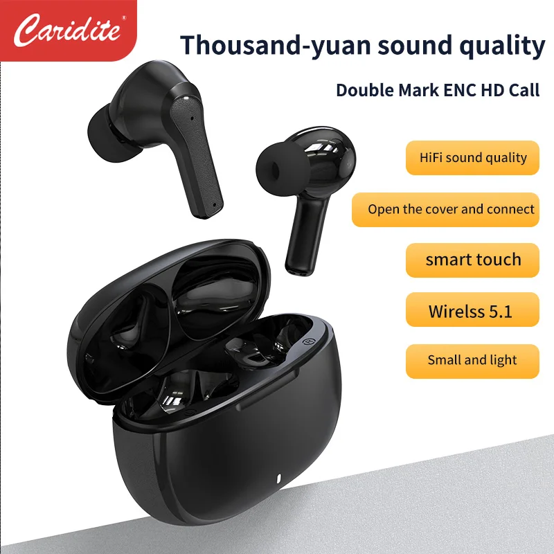 

Caridite 2022 New High-end Noise Cancelling Bluetooth Headphones for Apple Huawei Mini 5.2 Wireless Bluetooth Headphones