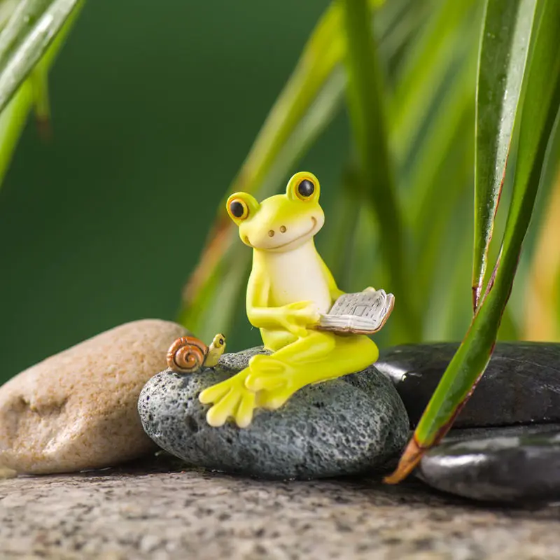 

Rockery Fish Tank Landscaping Cute Animal Frog Ornaments Micro Landscape Flower Pots Succulent Potted Ornaments