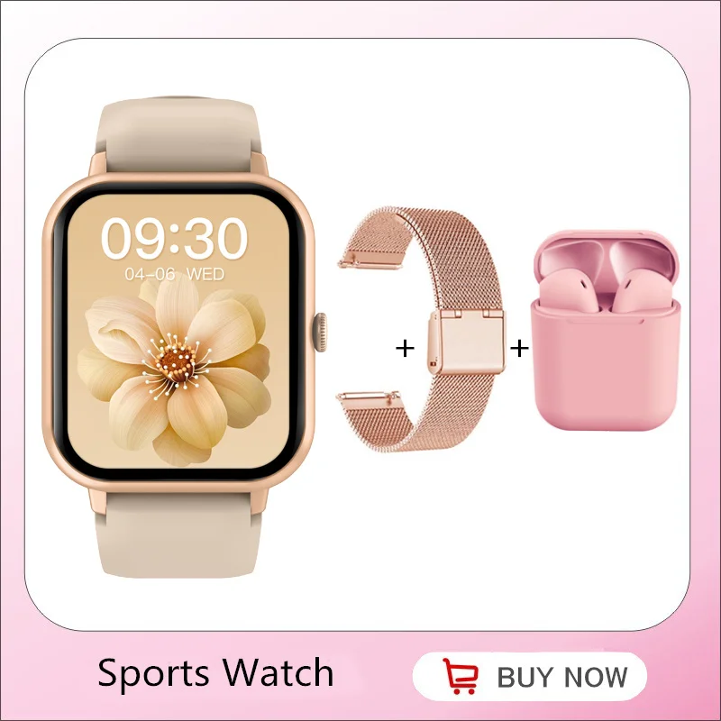 

Bluetooth Call Smartwatch 1.83inch Full Touch Screen Voice Assistant Heart Rate Monitor Multi Sports Mode Fitness Tracker