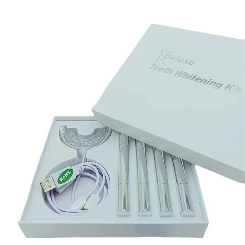 

Portable Smart Cold Blue light LED Tooth Whitener Device Oral Whitening Gel Kit ForTeeth Bleaching