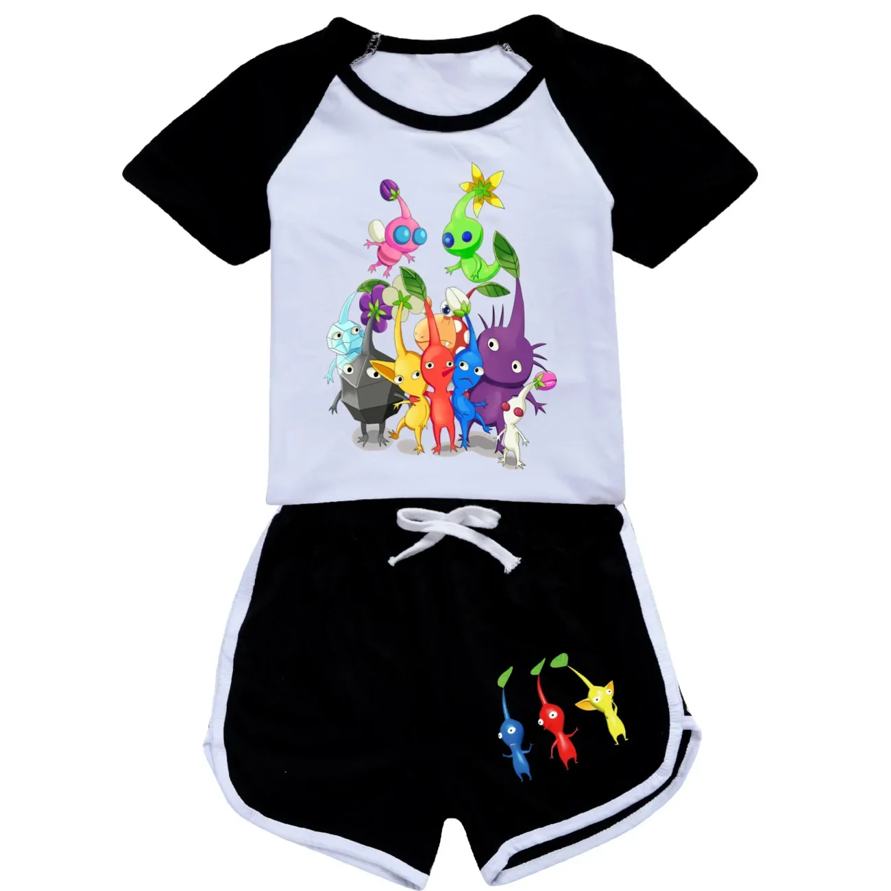 Оригинальная футболка для девочек и мальчиков + шорты костюмы из 2 предметов