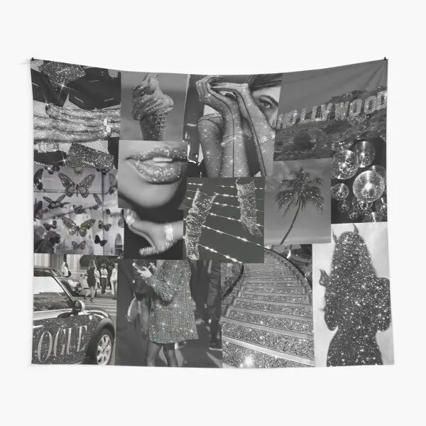 

Черная блестящая Гобеленовая картина с коллажем, красивое цветное полотенце для гостиной и спальни, домашний декор для йоги, искусство