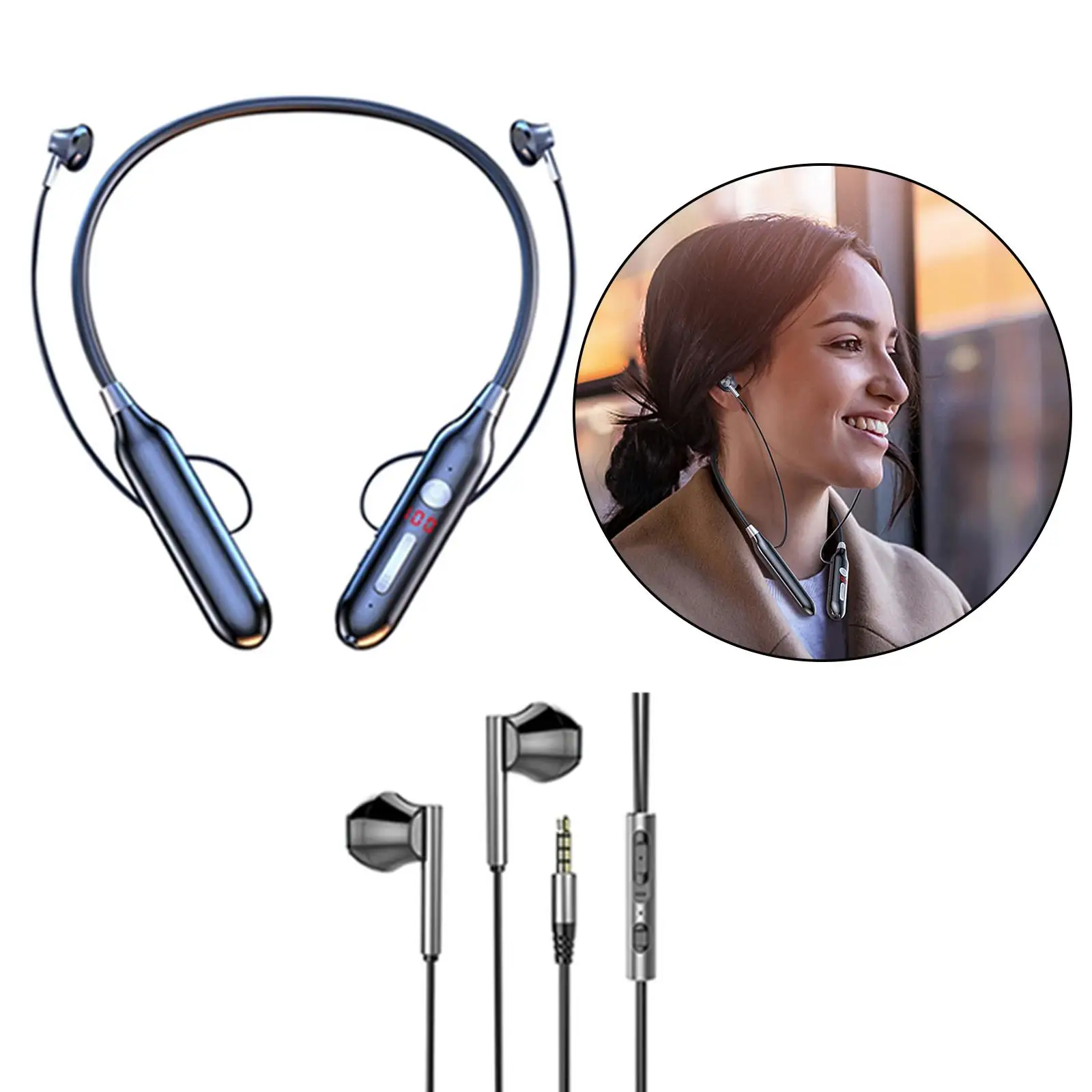 Беспроводные стереонаушники Bluetooth 5.0 цвет в ассортименте