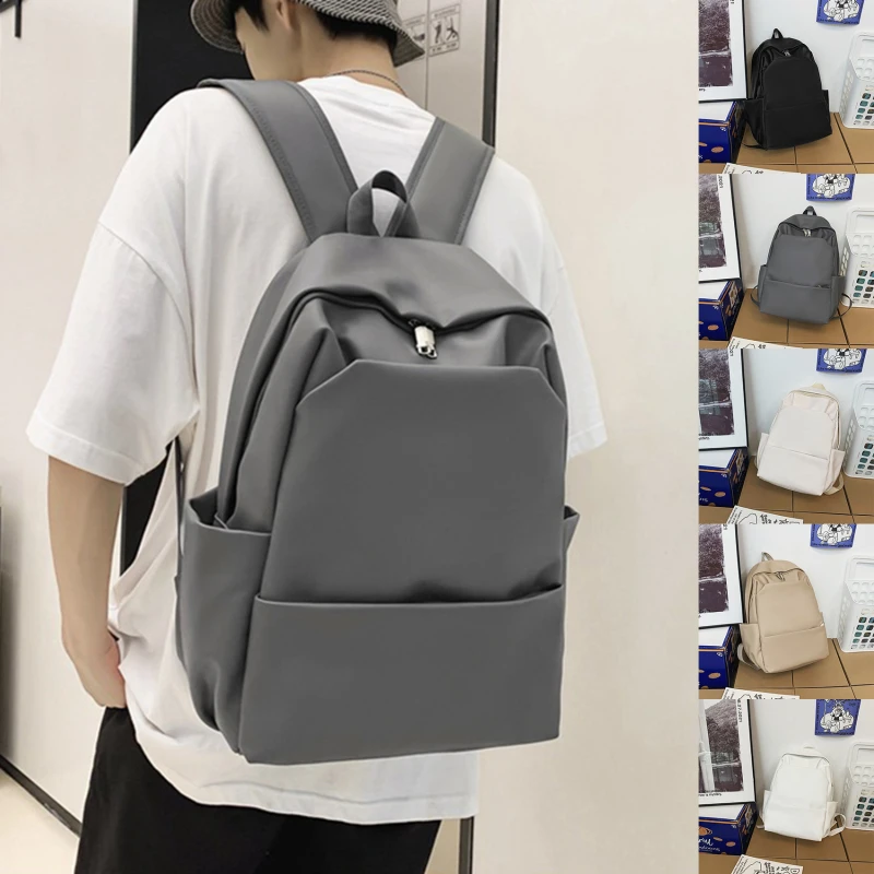 

Large Capacity PU Leather Women Backpack Men Travel Backpacks High Quality BookBags School Backpack for College Students