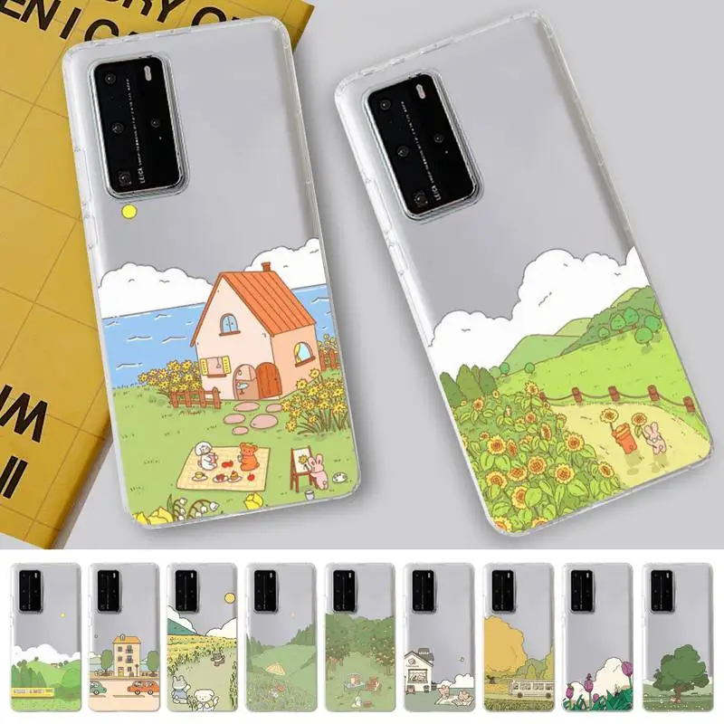 

Cartoon Scenery Girl Phone Case for Samsung S20 ULTRA S30 for Redmi 8 for Xiaomi Note10 for Huawei Y6 Y5 cover