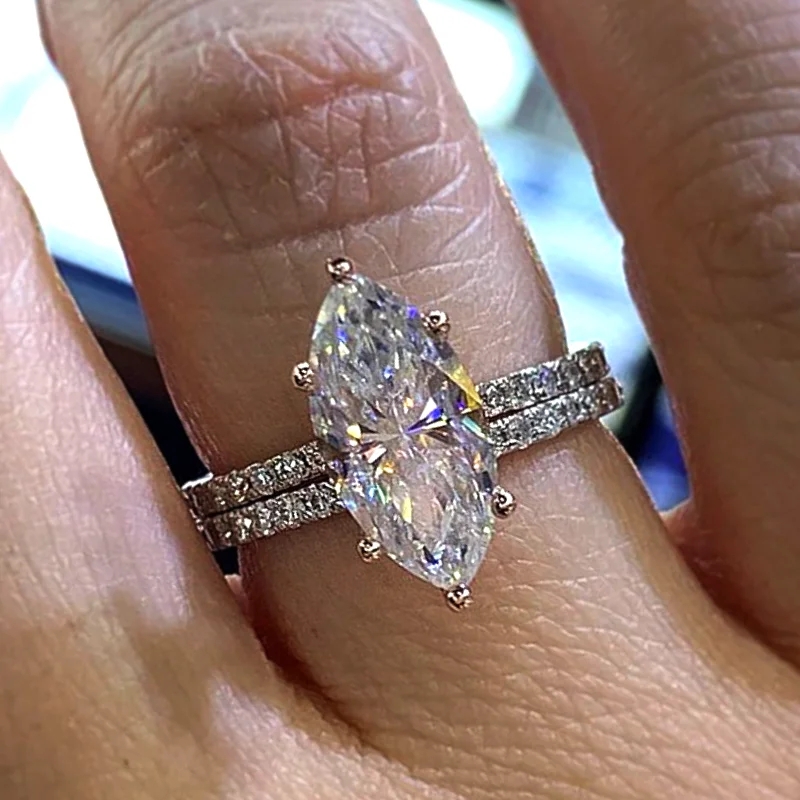 

CAOSHI Стильное кольцо с огранкой маркиза для женщин серебряного цвета цвет аксессуары для пальцев для обручальной церемонии модные обручальные кольца ювелирные изделия