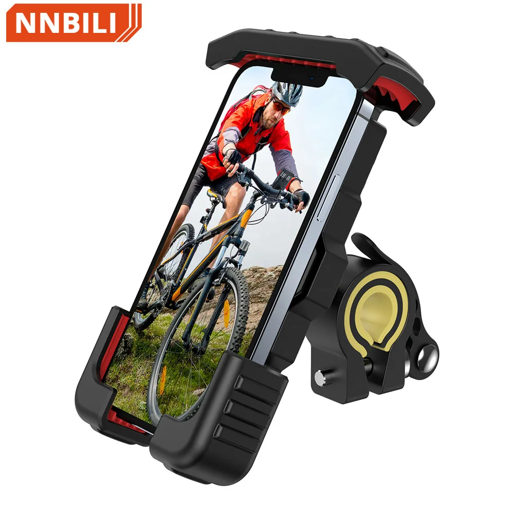 

NNBILI Mobile Phone Holder For Bike Unshakable Screen Rotation Universal Use Motorbike Phone Holder For iPhone Huawei Samsung