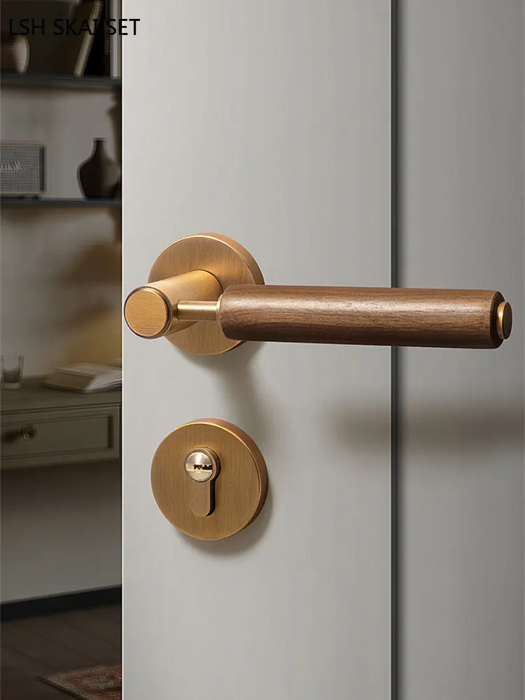 Флюоресцентный замок для внутренней двери спальни дверной из цельной древесины