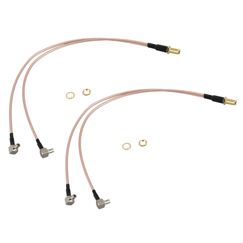 

2X SMA Female To Y Type 2 X TS9 Male / CRC9 Male Connector Splitter Combiner Pigtail Cable RG 316 30CM Gold